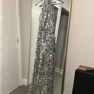 silver sequin jumpsuit only wore once